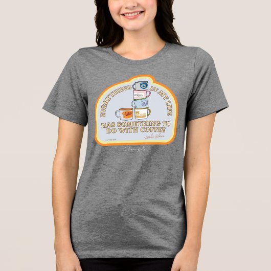 Gilmore Girls | Kaffeekonzept Grafisch Tri-Blend Shirt (Vorderseite)