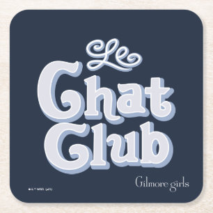 Gilmore Girls Le Chat Club Rechteckiger Pappuntersetzer