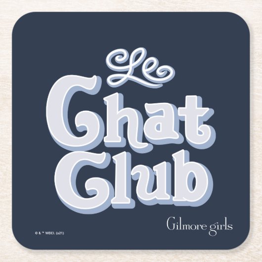 Gilmore Girls | Le Chat Club Rechteckiger Pappuntersetzer (Vorderseite)