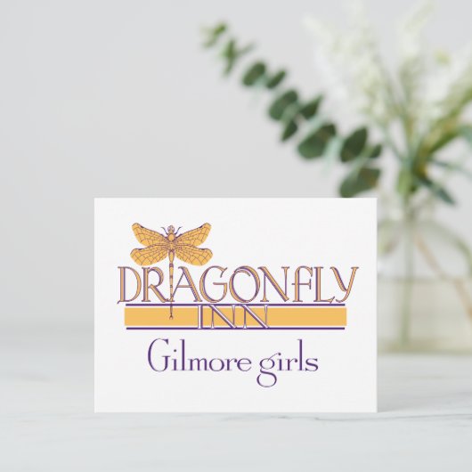 Gilmore Girls | Logo des Dragonfly Inn Postkarte (Stehend Vorderseite)