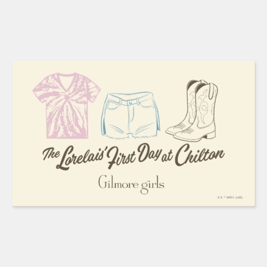 Gilmore Girls Lorelai Chilton Outfit Design Rechteckiger Aufkleber (Vorderseite)