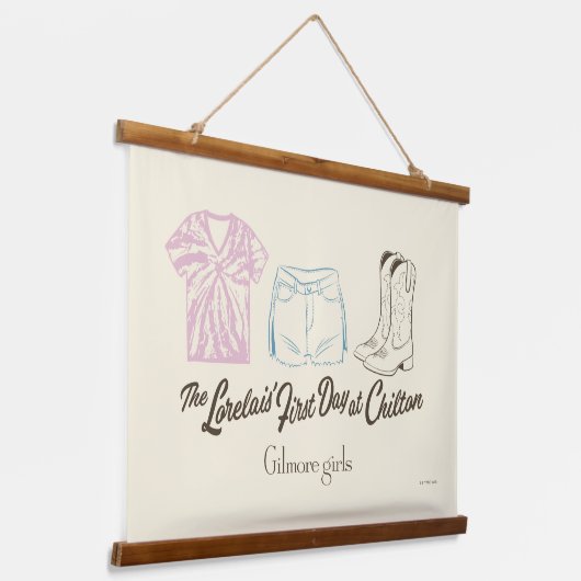 Gilmore Girls Lorelai Chilton Outfit Design Wandteppich Mit Holzrahmen (Gewinkelt)