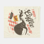 Gilmore Girls Luke’s Coffee IV Quote Fleecedecke (Vorderseite (Horizontal))