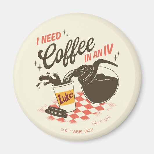 Gilmore Girls Luke’s Coffee IV Quote Magnet (Vorne)