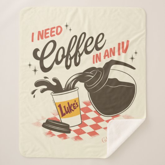 Gilmore Girls Luke’s Coffee IV Quote Sherpadecke (Vorderseite)