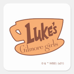 Gilmore Girls Luke’s Diner Logo Quadratischer Aufkleber