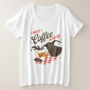 Gilmore Girls Luke's Coffee IV Zitat Große Größe T-Shirt