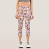 Gilmore Girls | Luke's Diner Coffee Pattern Capri Leggings (Vorderseite)
