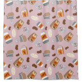 Gilmore Girls | Luke's Diner Coffee Pattern Duschvorhang (Vorderseite)