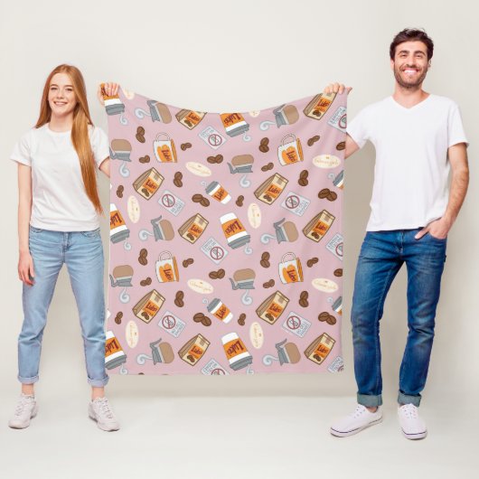 Gilmore Girls | Luke's Diner Coffee Pattern Fleecedecke (Beispiel)