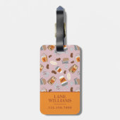 Gilmore Girls | Luke's Diner Coffee Pattern Gepäckanhänger (Rückseite vertikal)