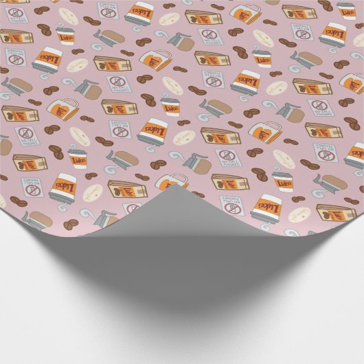 Gilmore Girls | Luke's Diner Coffee Pattern Geschenkpapier (Ecke)