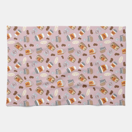 Gilmore Girls | Luke's Diner Coffee Pattern Geschirrtuch (Horizontal)