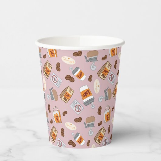 Gilmore Girls | Luke's Diner Coffee Pattern Pappbecher (Links)