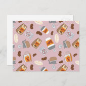 Gilmore Girls | Luke's Diner Coffee Pattern Postkarte (Vorne/Hinten)