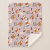 Gilmore Girls | Luke's Diner Coffee Pattern Sherpadecke (Vorderseite)