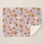 Gilmore Girls | Luke's Diner Coffee Pattern Sherpadecke (Vorderseite (Horizontal))