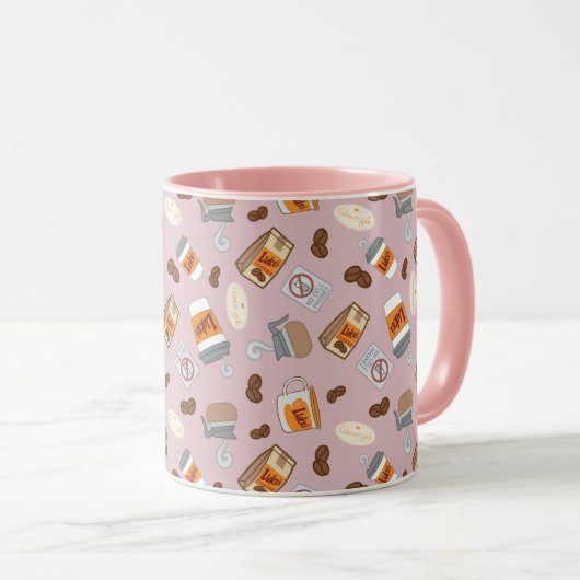 Gilmore Girls | Luke's Diner Coffee Pattern Tasse (VorderseiteRechts)