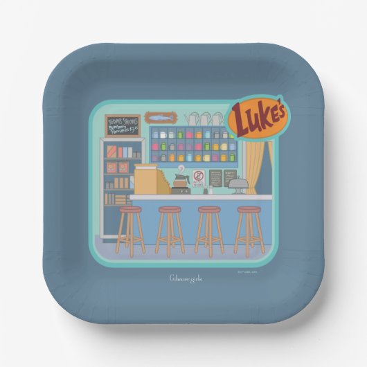Gilmore Girls | Luke's Diner Graphic Pappteller (Vorderseite)
