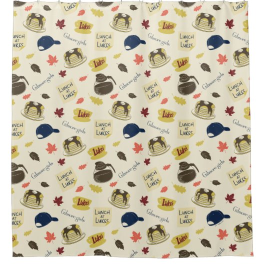 Gilmore Girls Lunch at Luke’s Pattern Duschvorhang (Vorderseite)