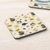 Gilmore Girls Lunch at Luke’s Pattern Getränkeuntersetzer (Linke Seite)