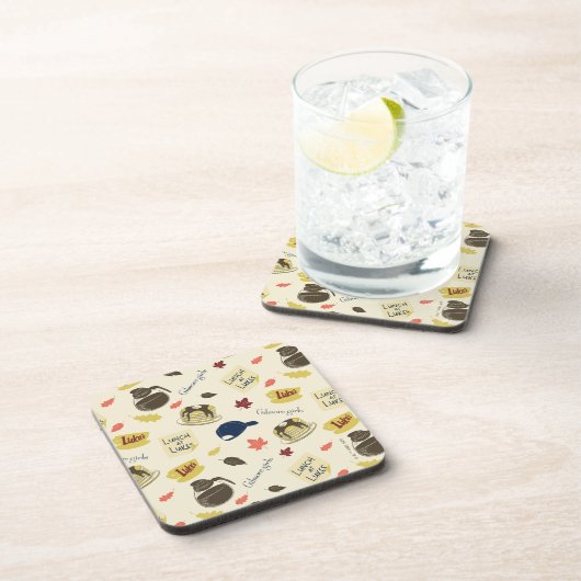 Gilmore Girls Lunch at Luke’s Pattern Getränkeuntersetzer (Rechte Seite)