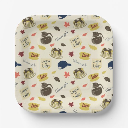 Gilmore Girls Lunch at Luke’s Pattern Pappteller (Vorderseite)