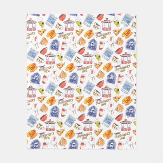 Gilmore Girls Pattern Fleecedecke (Vorderseite)