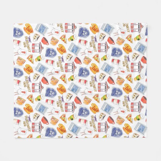 Gilmore Girls Pattern Fleecedecke (Vorderseite (Horizontal))