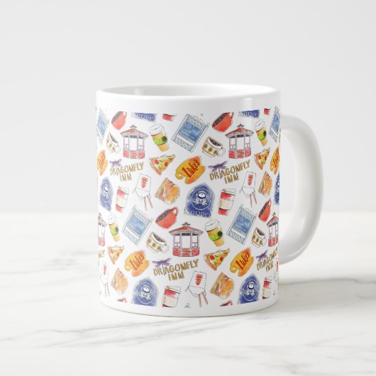 Gilmore Girls Pattern Jumbo-Tasse (Vorderseite Rechts)