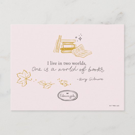 Gilmore Girls Rory Book Quote Design Postkarte (Vorderseite)
