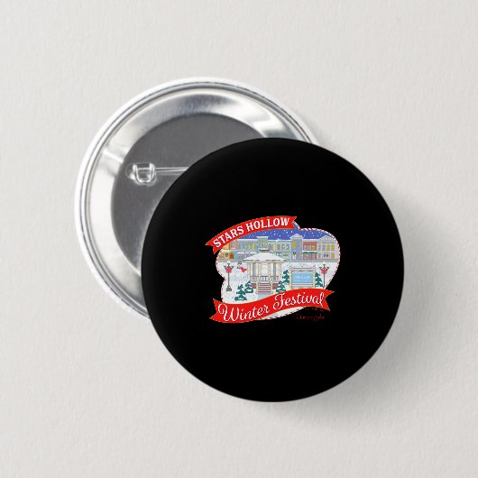 Gilmore Girls Stars Hollow Winter Festival Button (Vorne & Hinten)