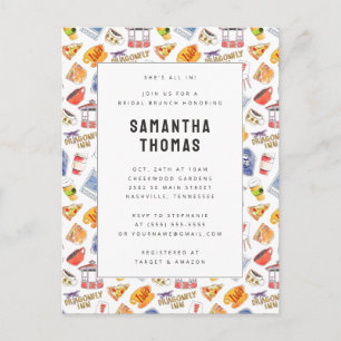 Gilmore Girls Wasserfarben-Icons Braut-Brunch Postkarte