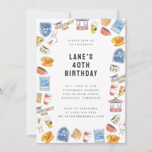 Gilmore Girls Watercolor Icons Geburtstag Einladung