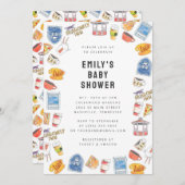Gilmore Girls Watercolor Icons Kinderdusche Einladung (Vorne/Hinten)