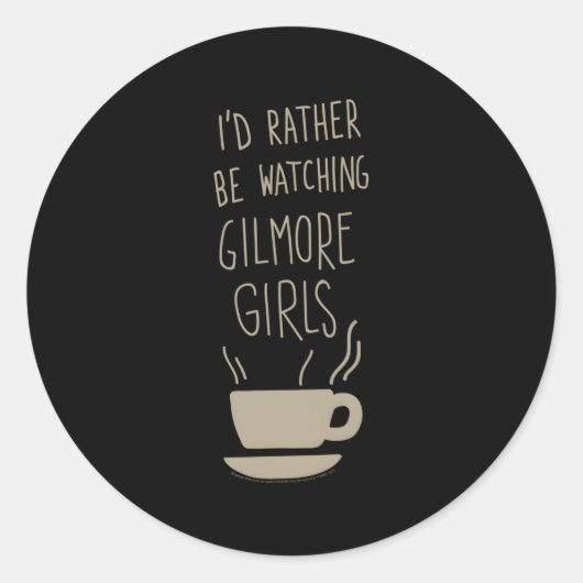 Gilmore Ich würde eher zusehen Runder Aufkleber (Vorderseite)