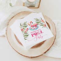 Gilr Pool Geburtstagsparty rosa Flamingo