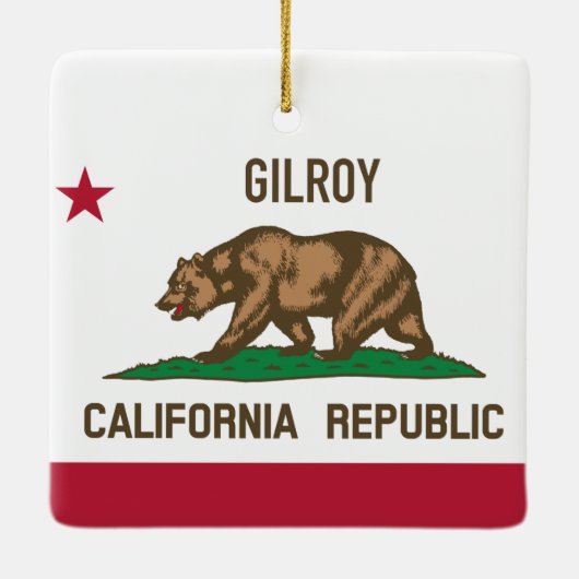 Gilroy CA Keramikornament (Rückseite)