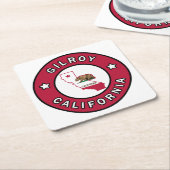 Gilroy California Rechteckiger Pappuntersetzer (angewinkelt)