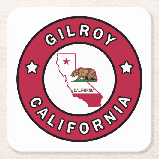 Gilroy California Rechteckiger Pappuntersetzer (Vorderseite)