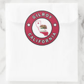 Gilroy California Runder Aufkleber (Tasche)