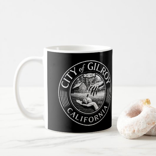 GILROY KALIFORNIA - STADT GILROY CA KAFFEETASSE (Mit Donut)