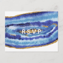 Gilt Agate Wedding Invitations uAwg Postcard Einladungspostkarte