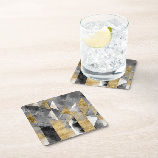 Gilt Reflections I Rechteckiger Pappuntersetzer (Vor Ort)