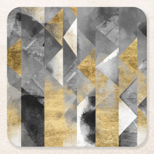 Gilt Reflections I Rechteckiger Pappuntersetzer