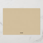 Giltes Foto Folien Feiertagskarte (Rückseite)