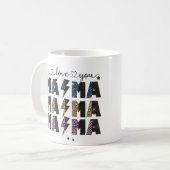 Giltter Mama Pattern Happy Mütter Day Mama Kaffeetasse (Vorderseite Links)