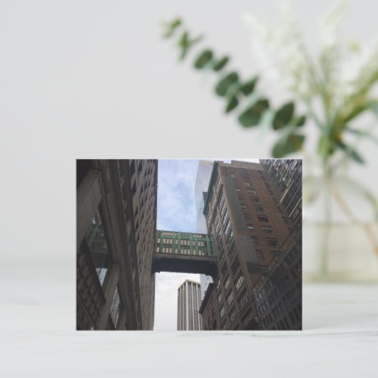 Gimbels Sky Bridge Midtown Manhattan NYC Postcard Postkarte (Stehend Vorderseite)