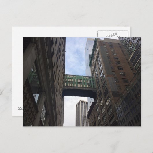 Gimbels Sky Bridge Midtown Manhattan NYC Postcard Postkarte (Vorne/Hinten)
