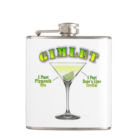 Gimlet Martini Cocktail Recia Flachmann (Vorderseite)